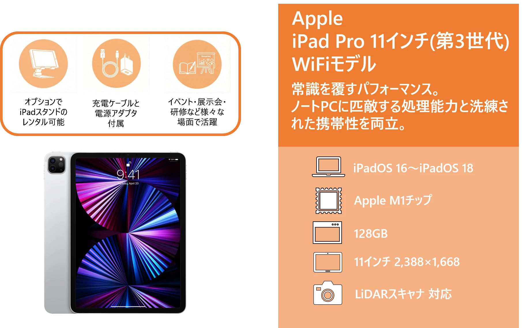 iPad Pro 11インチ Apple 第3世代 128GB 256GB M1 整備済み品 11インチ 