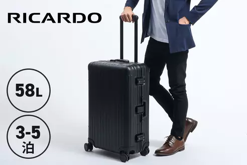 【3～5泊サイズ】マットブラック｜RICARDO リカルド Aileron 24-inch Spinner Suitcase スーツケース 58L AIL-24-4VP