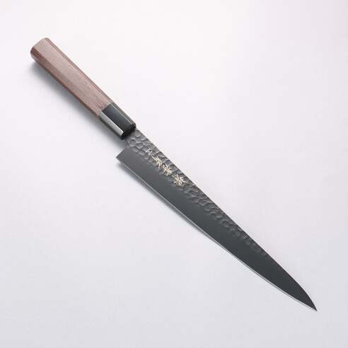 堺 孝行 黒影 V金10号 鎚目 テフロン加工 筋引包丁 240mm ウエンジ柄 7497