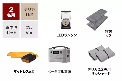 デリカD:2 車中泊セットデュオ（フルver.）