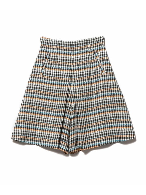 レンタル ジャカードチェックキュロットパンツ チェック系ピンク 36