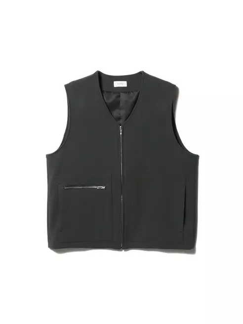 ジップアップベスト チャコールグレー XL