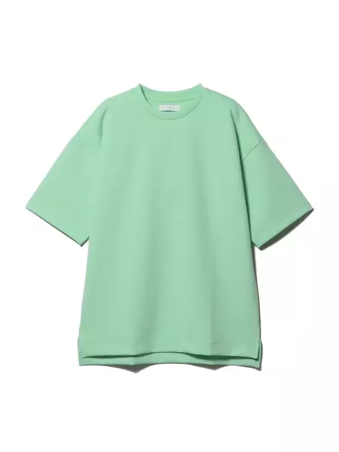 ハイストレッチダブルニットカットソー グリーン M