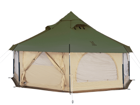 レンタル DOD タケノコテント2（カーキ） |キャンプ用品レンタル