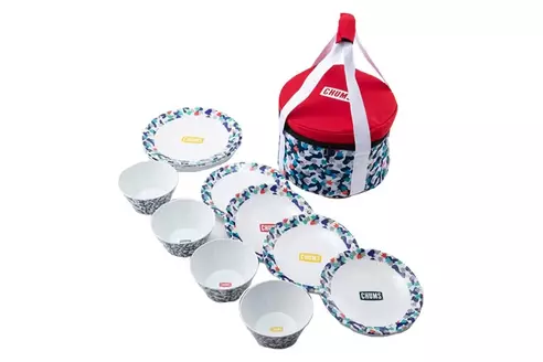 CHUMS Melamine Dish Set・Foot Camo