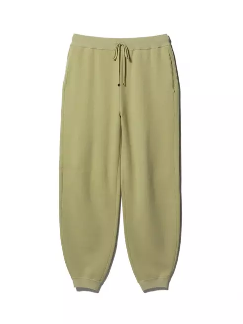 スムース編みニットパンツ グリーン F